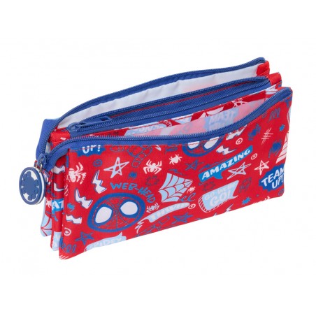 Bolso escolar portatodo safta triple spidey rescue 120x220x30 mm