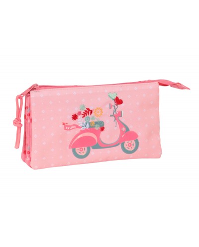 Bolso escolar portatodo safta triple reciclado moos passion 120x220x30 mm