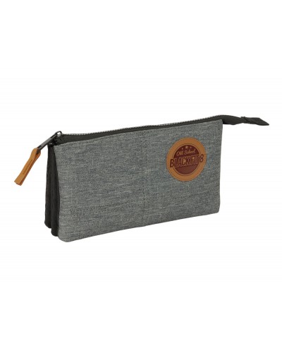 Bolso escolar portatodo safta triple reciclado blackfit8 old school 120x220x30 mm