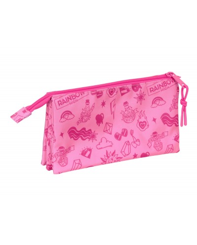 Bolso escolar portatodo safta triple rainbow high shine 120x220x30 mm