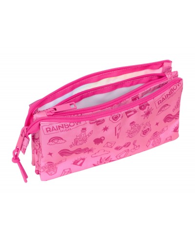 Bolso escolar portatodo safta triple rainbow high shine 120x220x30 mm