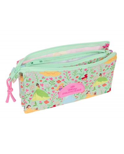 Bolso escolar portatodo safta triple princesas disney bloom 120x220x30 mm