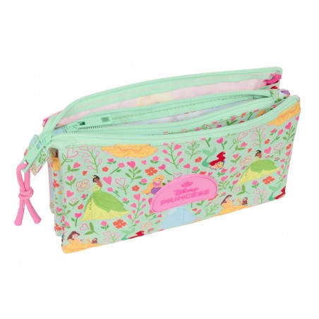 Bolso escolar portatodo safta triple princesas disney bloom 120x220x30 mm