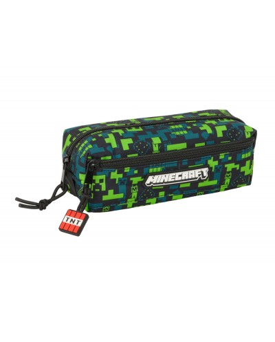 Bolso escolar portatodo safta triple con goma elastica 22cm minecraft tnt 85x225x60 mm