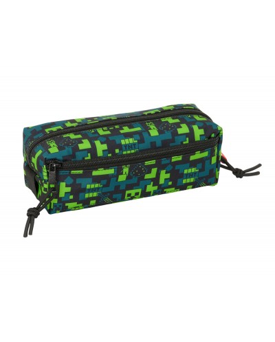 Bolso escolar portatodo safta triple con goma elastica 22cm minecraft tnt 85x225x60 mm