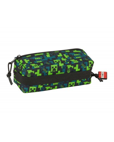 Bolso escolar portatodo safta triple con goma elastica 22cm minecraft tnt 85x225x60 mm
