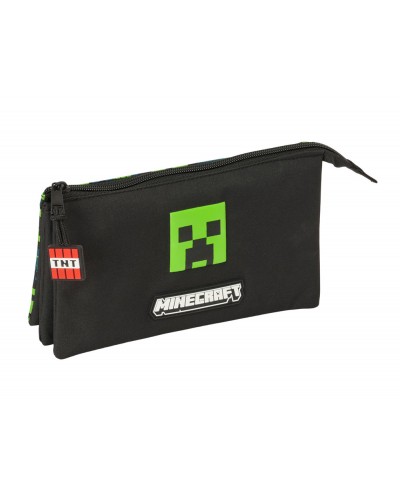 Bolso escolar portatodo safta triple minecraft tnt 120x220x30 mm
