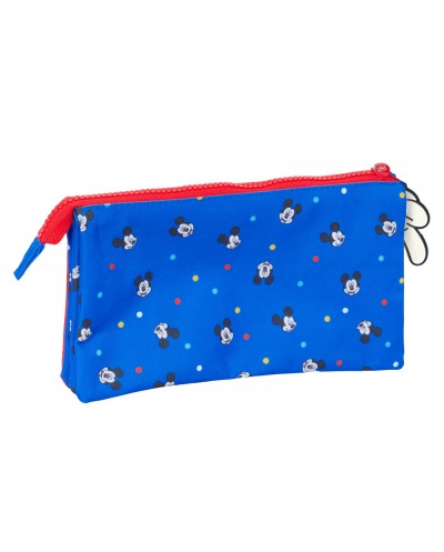 Bolso escolar portatodo safta triple mickey mouse good day 120x220x30 mm