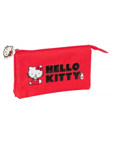 Bolso escolar portatodo safta triple hello kitty iconic 120x220x30 mm