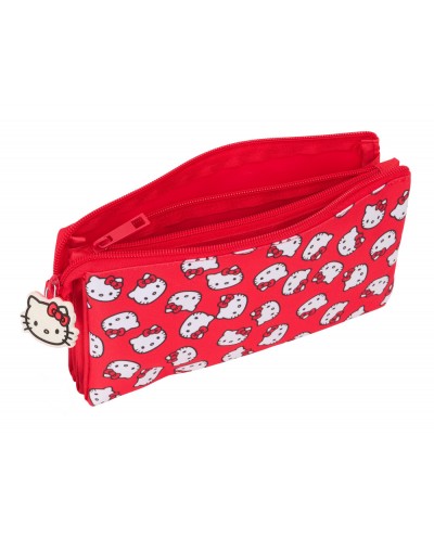 Bolso escolar portatodo safta triple hello kitty iconic 120x220x30 mm