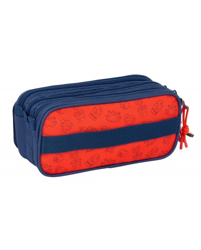 Bolso escolar portatodo safta triple big super mario trick 100x215x80 mm