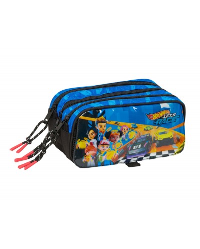 Bolso escolar portatodo safta triple big hot wheels let s race 100x215x80 mm