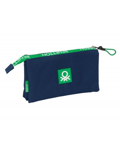 Bolso escolar portatodo safta triple benetton green 120x220x30 mm