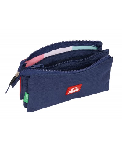 Bolso escolar portatodo safta triple benetton flag 120x220x30 mm
