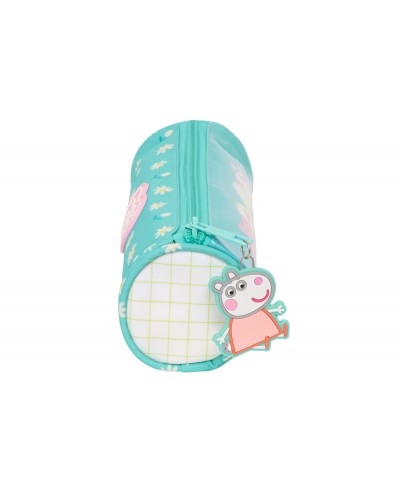 Bolso escolar portatodo safta redondo peppa pig pretty flowers 70x200x70 mm