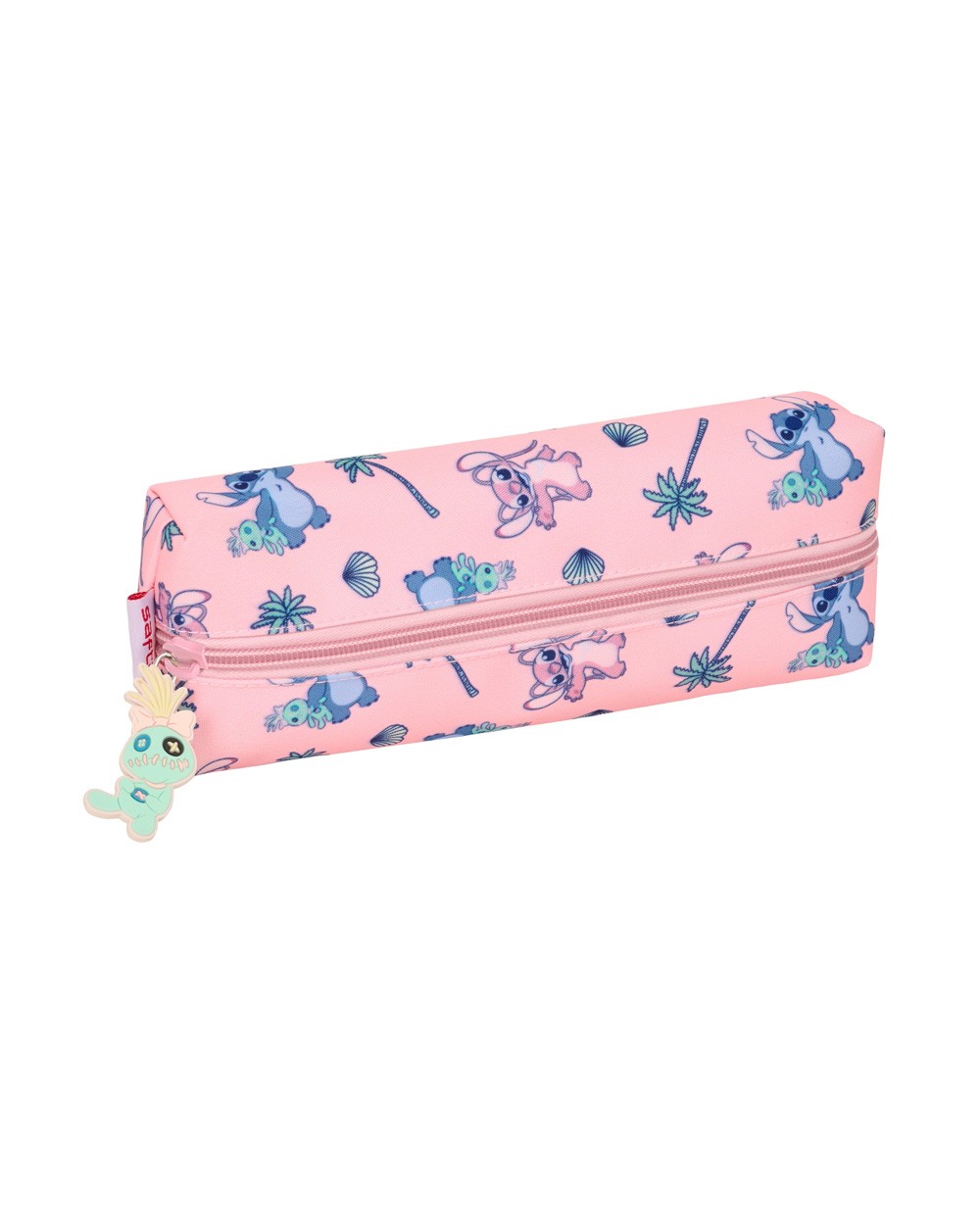 Bolso escolar portatodo safta rectangular con goma elastica 22cm stitch beach 40x220x70 mm