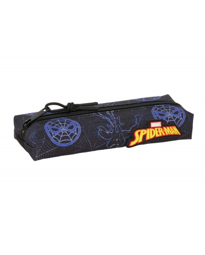 Bolso escolar portatodo safta rectangular con goma elastica 22cm spider man attack 40x220x70 mm