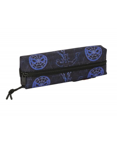 Bolso escolar portatodo safta rectangular con goma elastica 22cm spider man attack 40x220x70 mm