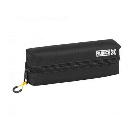 Bolso escolar portatodo safta rectangular con goma elastica 22cm munich topo 40x220x70 mm