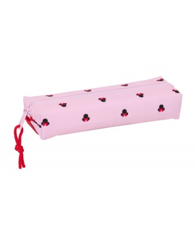 Bolso escolar portatodo safta rectangular con goma elastica 22cm minnie mouse nalve 40x220x70 mm