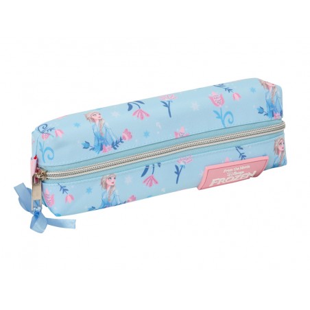 Bolso escolar portatodo safta rectangular con goma elastica 22cm frozen ice magic 40x220x70 mm