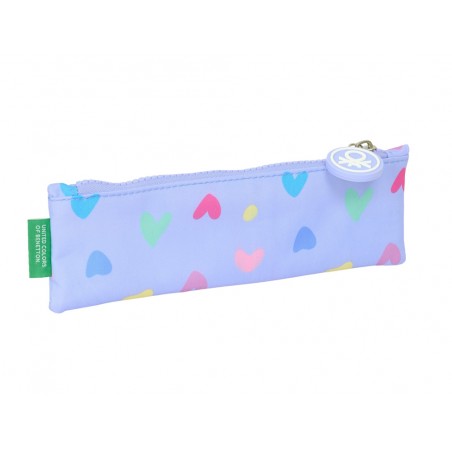 Bolso escolar portatodo safta estrecho benetton lila 60x200x10 mm