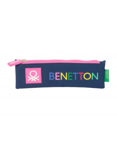 Bolso escolar portatodo safta estrecho benetton damero 60x200x10 mm