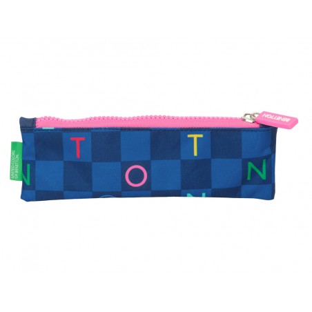 Bolso escolar portatodo safta estrecho benetton damero 60x200x10 mm