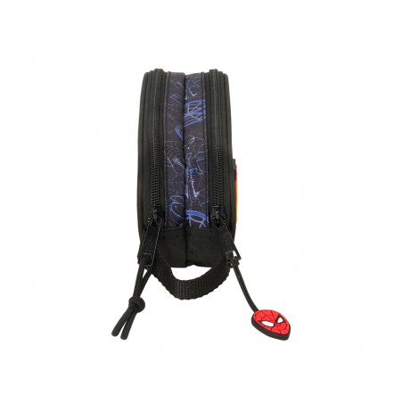 Bolso escolar portatodo safta doble spider man attack 80x210x60 mm