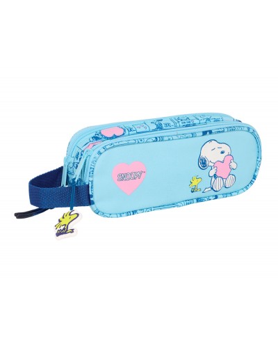 Bolso escolar portatodo safta doble snoopy love 80x210x60 mm