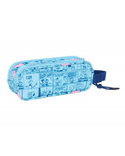 Bolso escolar portatodo safta doble snoopy love 80x210x60 mm