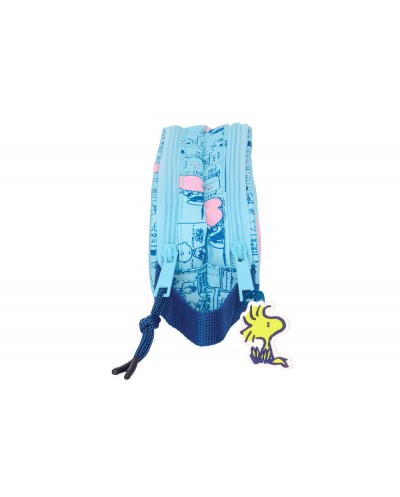 Bolso escolar portatodo safta doble snoopy love 80x210x60 mm