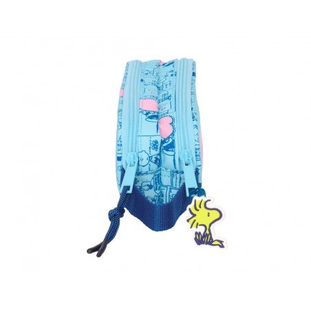Bolso escolar portatodo safta doble snoopy love 80x210x60 mm