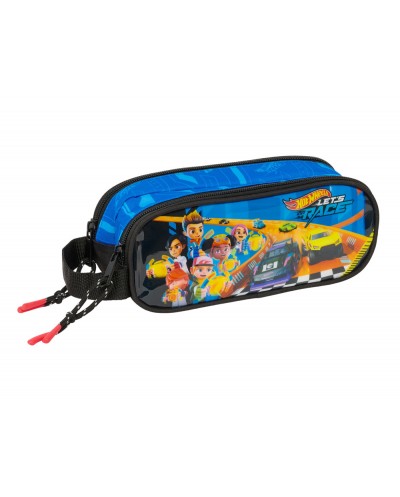 Bolso escolar portatodo safta doble hot wheels let s race 80x210x60 mm