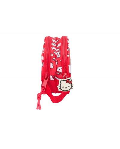 Bolso escolar portatodo safta doble hello kitty iconic 80x210x60 mm