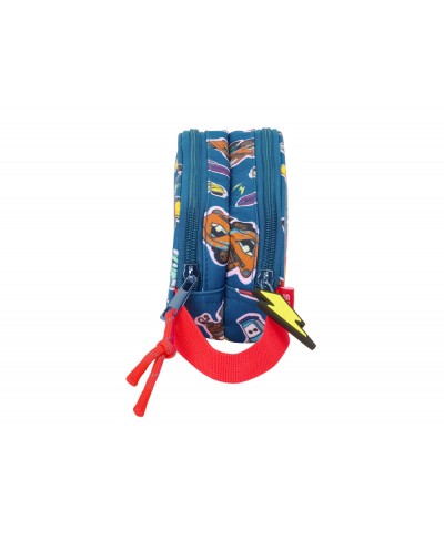 Bolso escolar portatodo safta doble cars racing 80x210x60 mm
