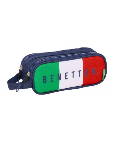 Bolso escolar portatodo safta doble benetton flag 80x210x60 mm