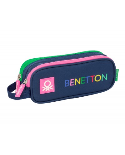 Bolso escolar portatodo safta doble benetton damero 80x210x60 mm