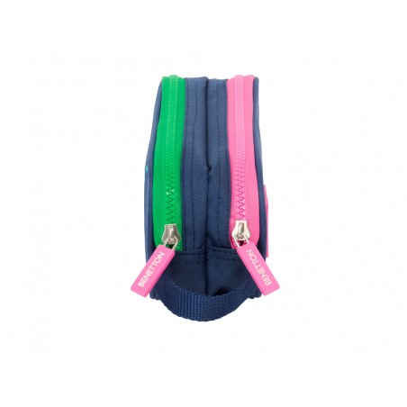 Bolso escolar portatodo safta doble benetton damero 80x210x60 mm