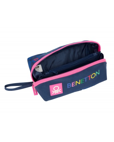 Bolso escolar portatodo safta cuadrado grande benetton damero 80x200x80 mm