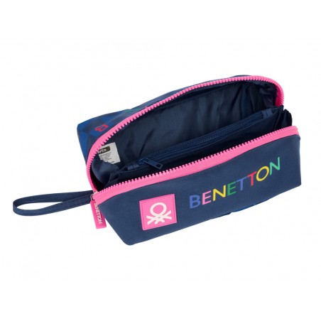 Bolso escolar portatodo safta cuadrado grande benetton damero 80x200x80 mm
