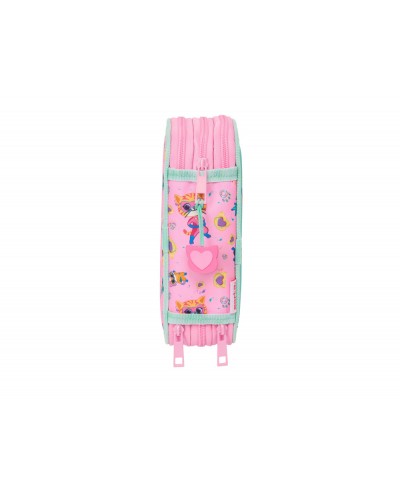 Plumier escolar safta triple 37 piezas superkitties 195x125x55 mm
