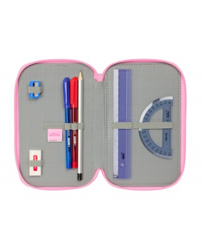 Plumier escolar safta triple 37 piezas superkitties 195x125x55 mm
