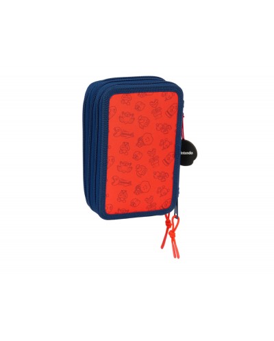 Plumier escolar safta triple 37 piezas super mario trick 195x125x55 mm
