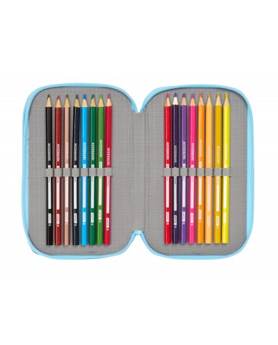 Plumier escolar safta triple 37 piezas snoopy love 195x125x55 mm