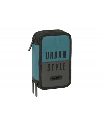 Plumier escolar safta triple 37 piezas safta urban style 195x125x55 mm