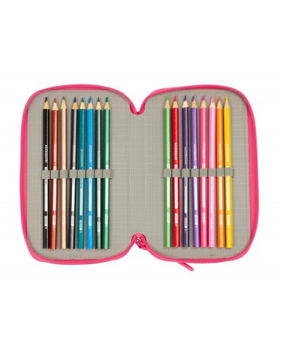 Plumier escolar safta triple 37 piezas safta feeling 195x125x55 mm