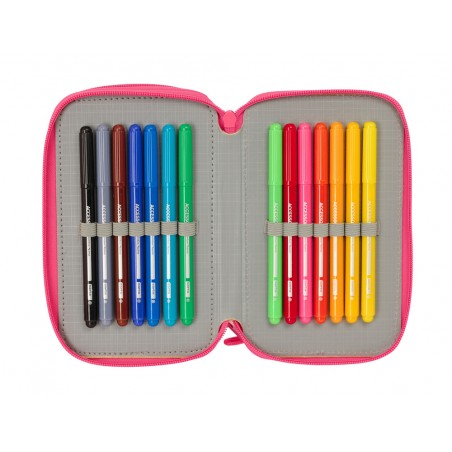 Plumier escolar safta triple 37 piezas safta feeling 195x125x55 mm