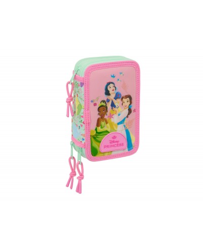 Plumier escolar safta triple 37 piezas princesas disney bloom 195x125x55 mm