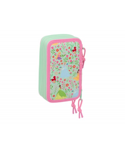 Plumier escolar safta triple 37 piezas princesas disney bloom 195x125x55 mm